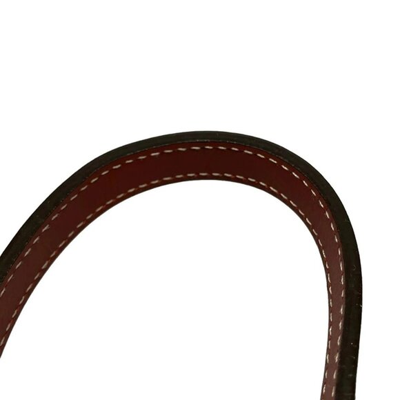 Auth COACH Signature Cricket Shoulder Bag 10566S Khaki Red Jacquard Leather - Picture 8 of 16